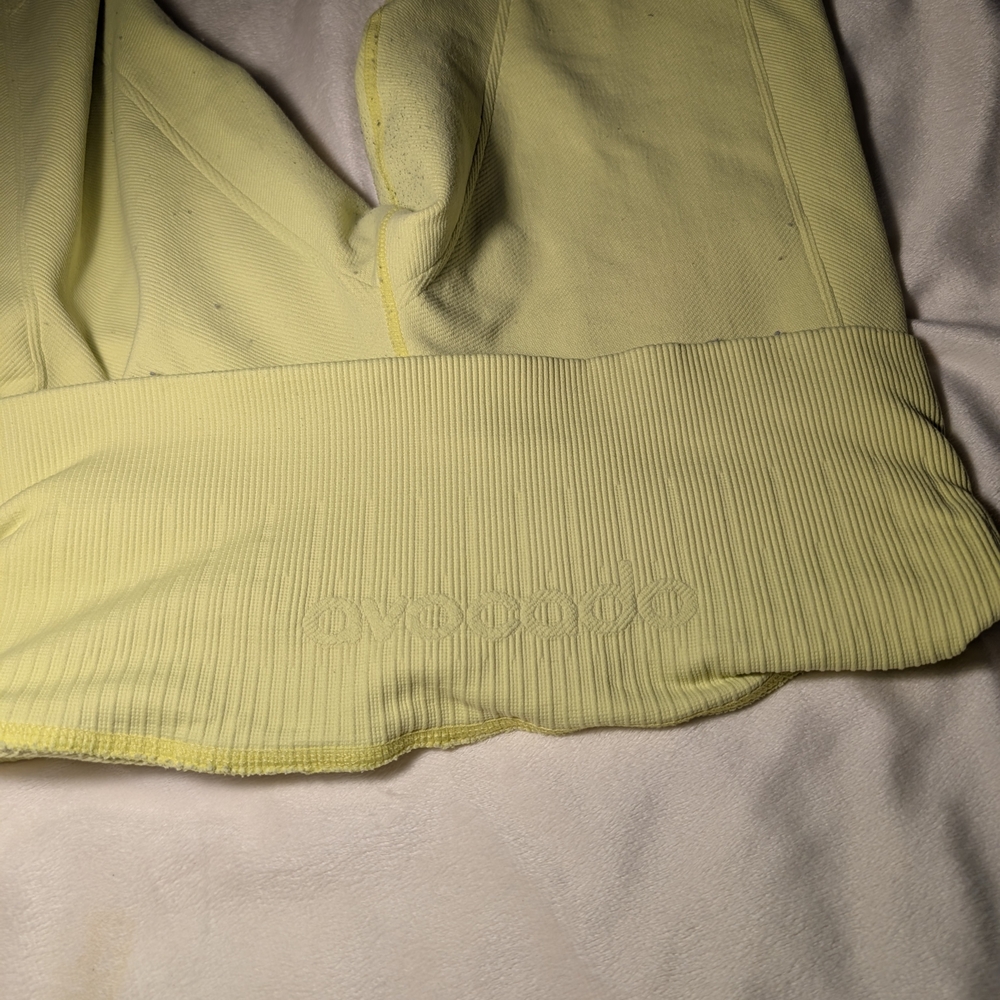Yellow Ribbed Leggings - Picture 4 of 5